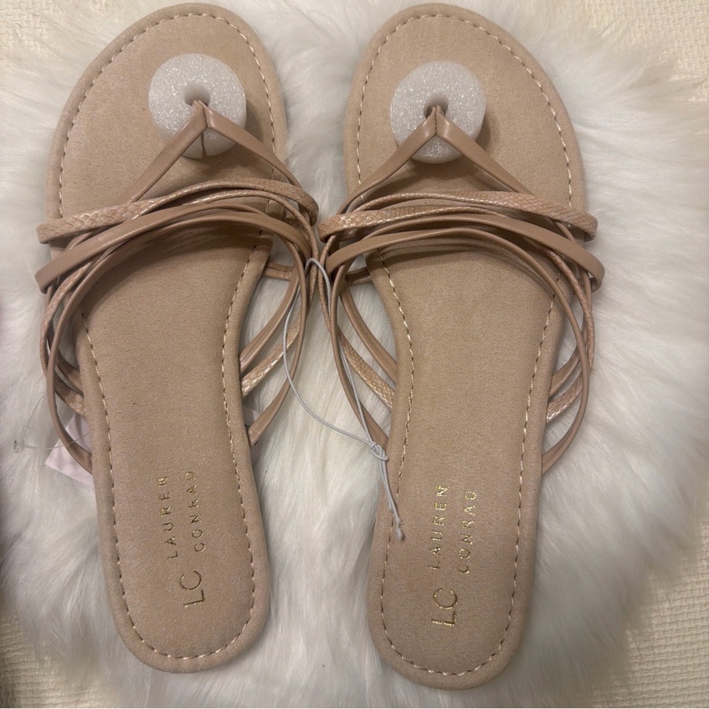 Kohl's LC Lauren Conrad Tan Strappy Sandals